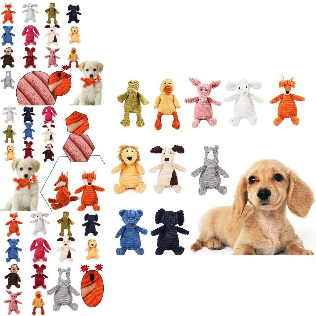 Delight Your Pet With Squeaky Corduroy Dog Toys For Small And Large Dogs