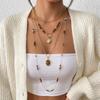 Bohemian Layered Necklace Set Vintage Colorful Stone Beaded Sweater Chain Women