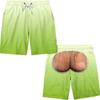 Men's Funny Gradient Beach Shorts Casual Summer Swim Trunks for Vacation