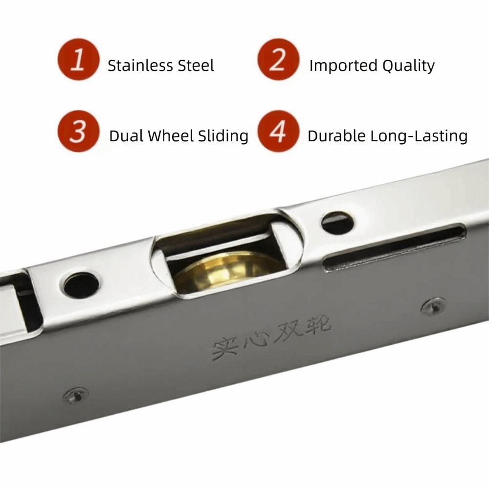 Нержавеющая Сталь Дверные Раздвижные Ролики Двойные Медные Колеса Подшипниковые Ролики Пазовое Колесо Бесшумные Раздельные Дверные Фурнитуры A1 13-20