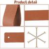 6PCS PU Leather Curtain Rod Holder, Leather Strap Wall Hanging Boho Leathers Wall Hooks Leathers Straps for Hanging Towels Curtains Storage Kitchen