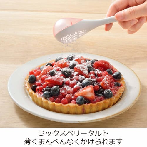 Oaks Raye Waste-Free Flour Sifter, Pink, Made in Japan, LS1534