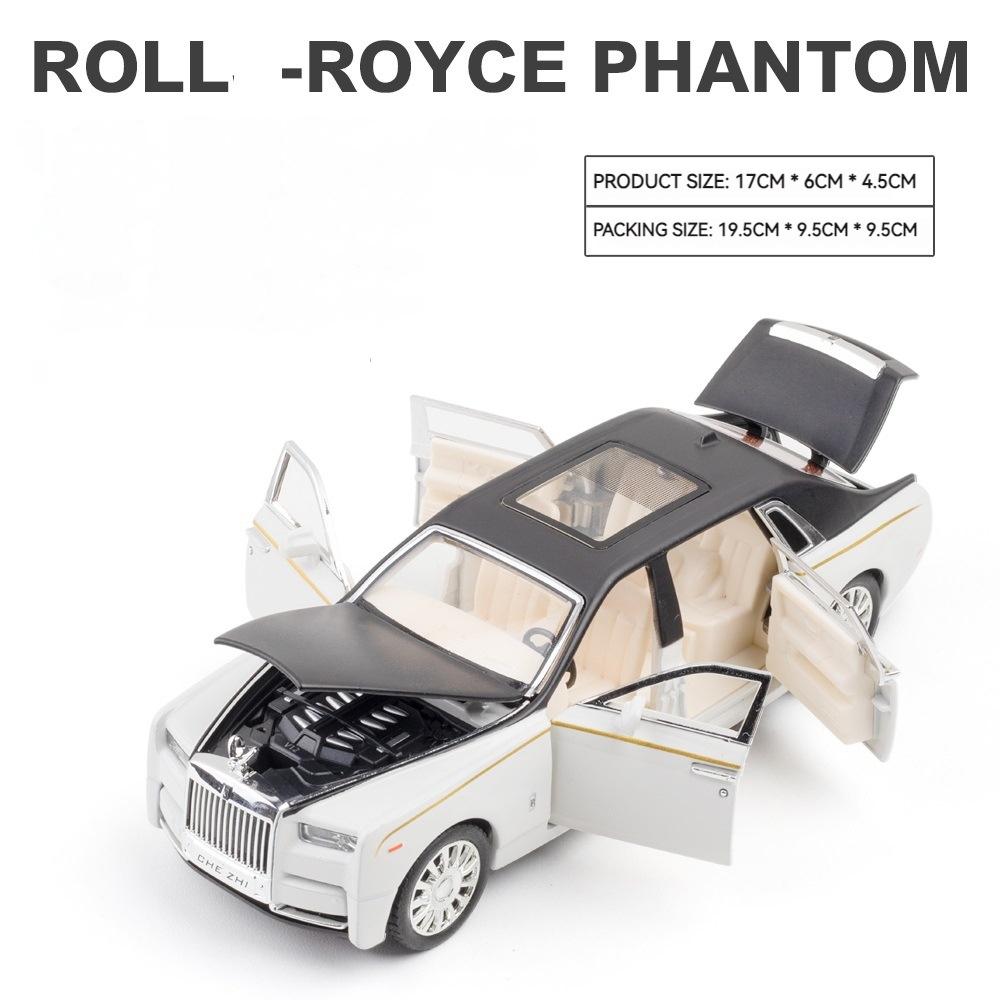 

1:32 Модель автомобиля Rolls Royce Phantom из сплава Металлический литьевой под давлением Симуляция Модные игрушки Украшения Декор Витрина Подарки на день рождения Друг белый