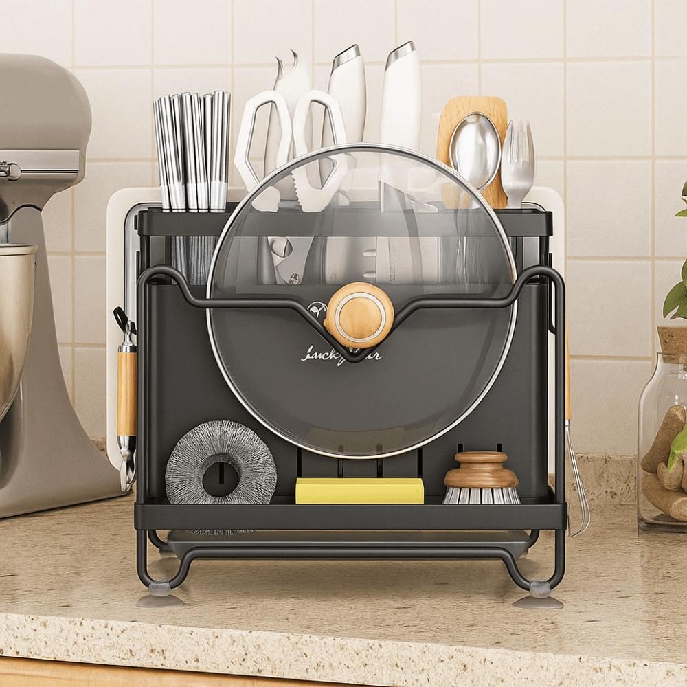 Stable Chopstick Bucket Large Capacity Cutlery Drying Rack Cutlery Organizer  for Home