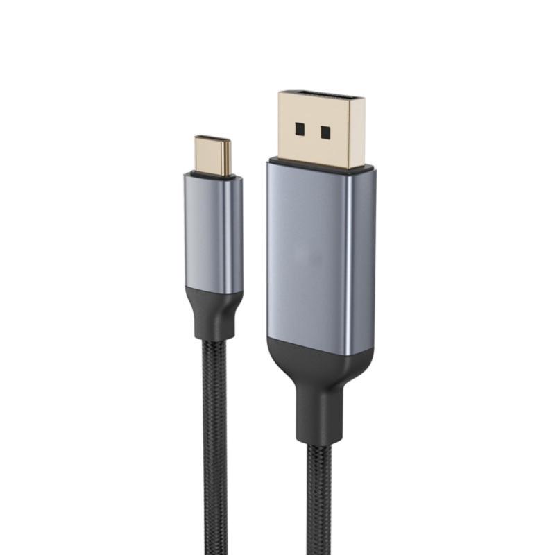 USB C To DP Adapter Cable 8K60Hz Compatible for Window System Devices 12Bit Color Depth USB C To DP Display Cable