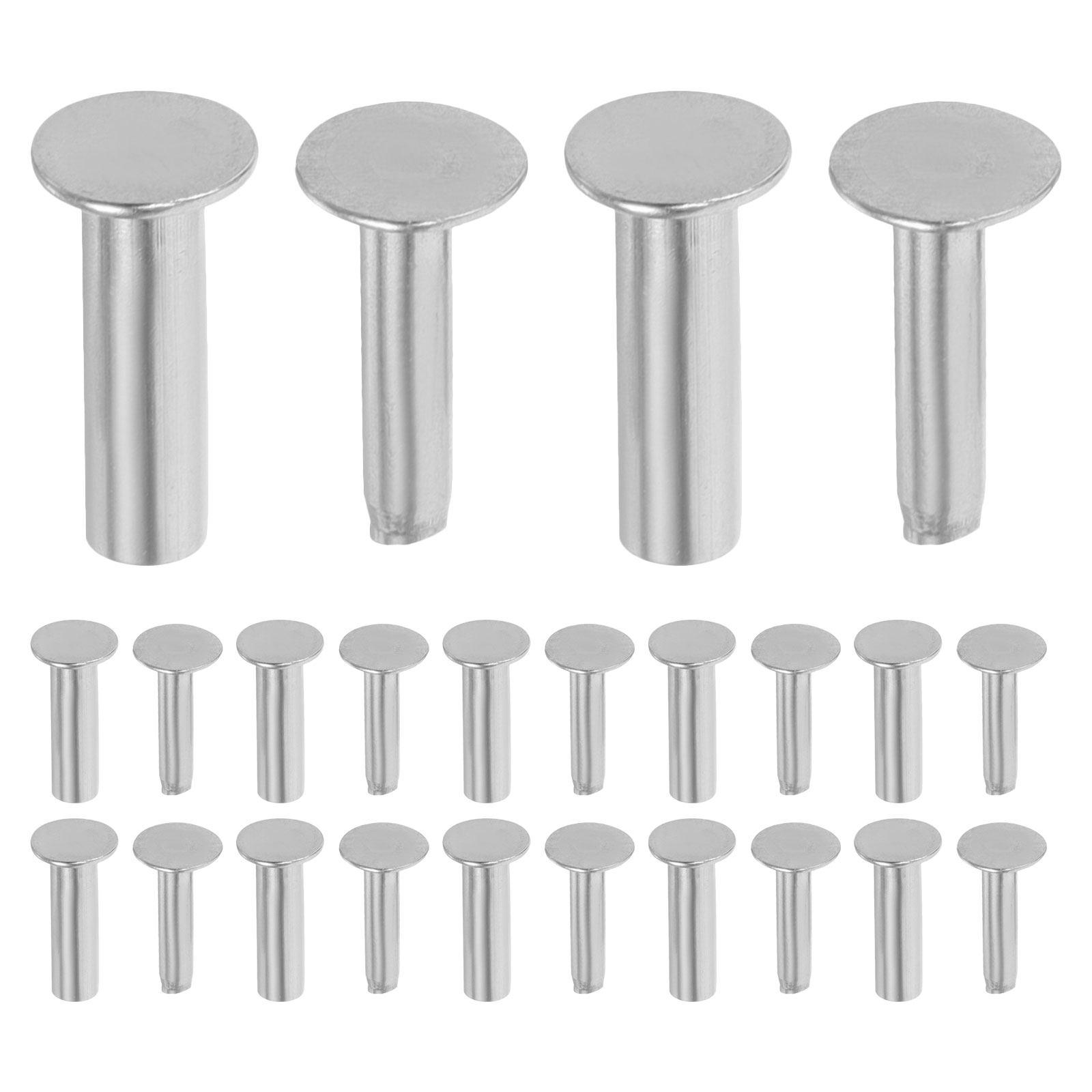 

14Pairs Stainless Steel Knife Handle Rivets Precision Cutlery Repair Pins for Chef Knives Wood Grip Fasteners Kitchen Tool Silver