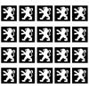 5/10/20PCS Car Key Emblem Sticker Auto Control Key Logo Decal Center Cover For Peugeot 3008 406 508 208 5008 1008 607 2008 4008