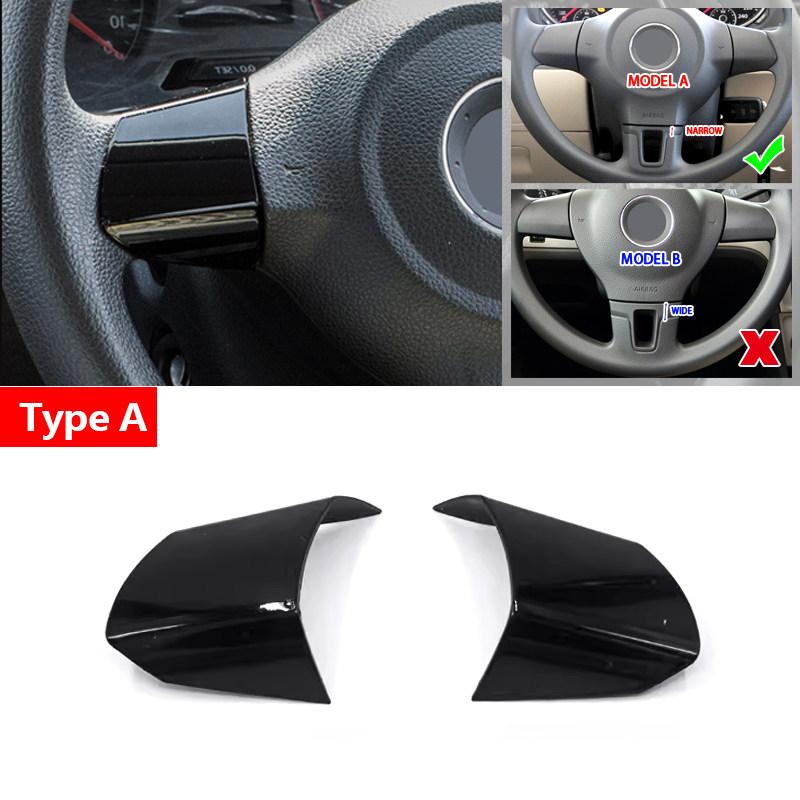 Accessoires de Voiture en ABS Cache-Volant Garniture Pour VW Golf 6 MK6 Passat B7 Jetta Bora CC Tiguan Caddy Touran Motif Fibre de Carbone