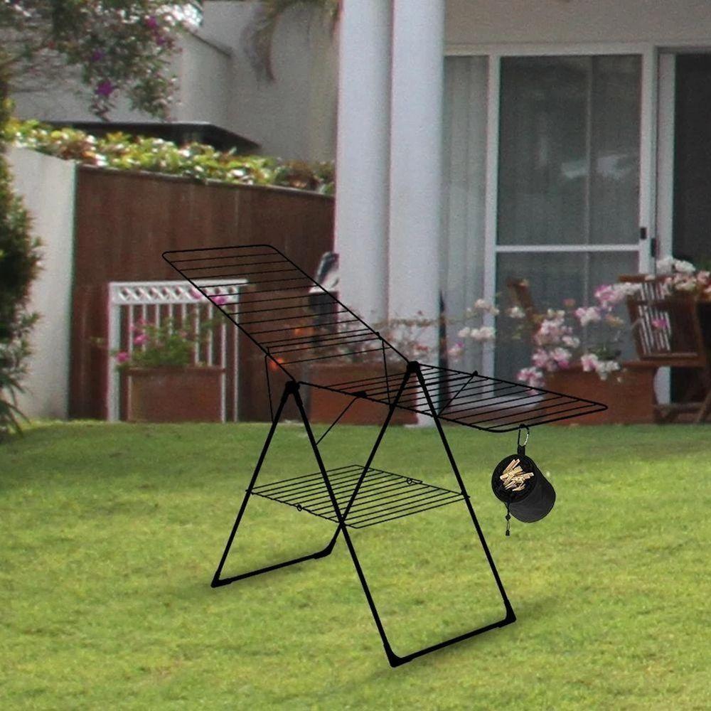 Laundry Storage Bag Oxford Cloth Clothes Peg Basket Portable Drawstring Bag