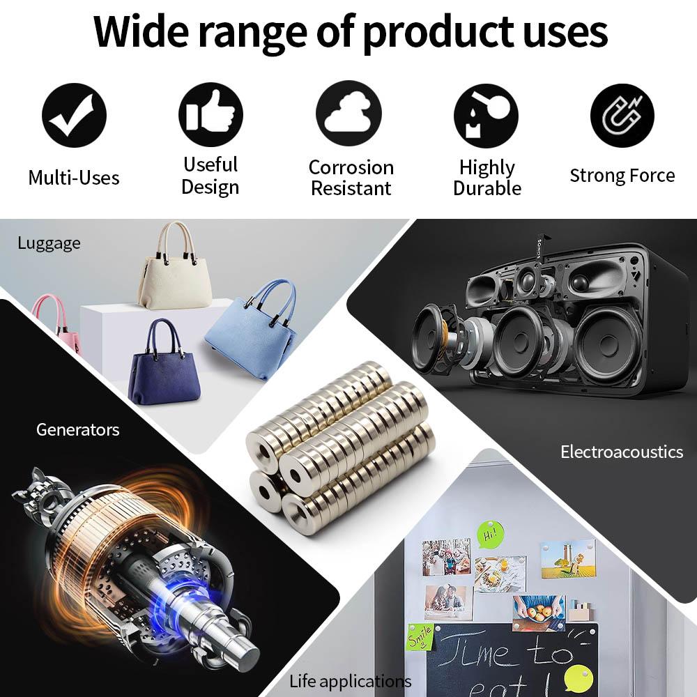 15x4-4mm Super Strong Neodymium Magnet N35 NdfeB Permanent Magnetic imanes Round With Holes Powerful Magnets Refrigerator Magnet