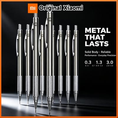 Xiaomi Full Metal Mechanical Pencil Set 0.5 0.7 0.9 1.3 2.0mm Press Propelling Pencils with HB Lead Refills for Drawing Stationery