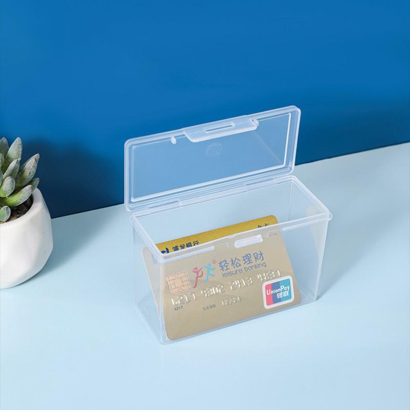 Card Storage Box Empty Plastic Transparent Football Stars Trading Card Storage Box Portable Playing Card Case Card Container