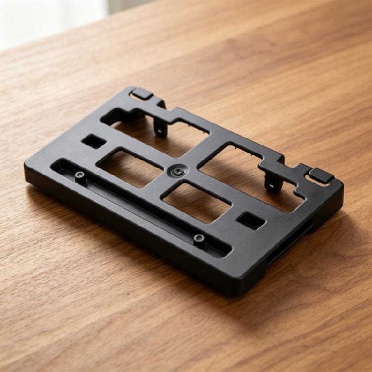 Front Plate Installation Bracket KB3Z17A385A, Black Plastic License Plate Mount for Direct Replacement and Part Reference Review Service