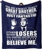 1PC Gift To Dad Thin Blankets for Father's Day Anniversary Birthday Mother's Day for Mom Wife Uncle Grandma Abuela Soft Throw