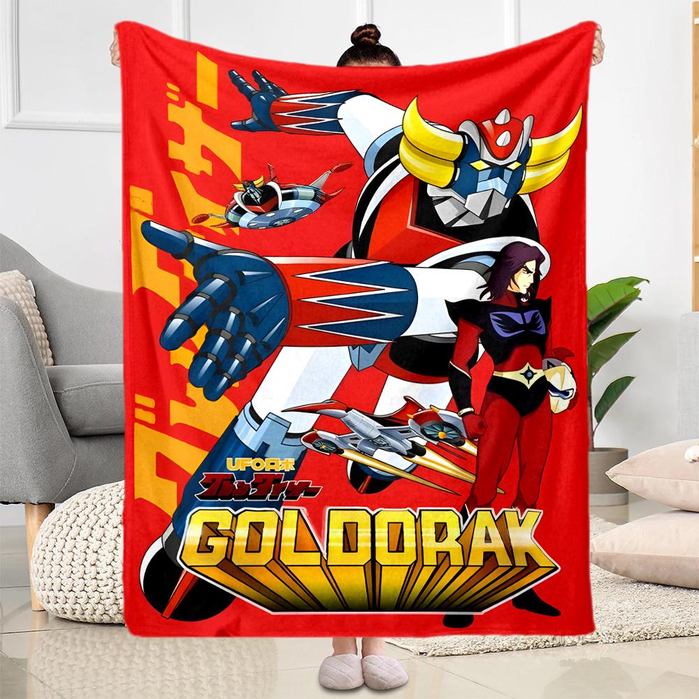 Giant Robot Adventure Flannel Blanket-Soft and Suitable for Sofas,Beds,Offices,Travel,All Seasons,Great Gift for Holidays and Birthdays.