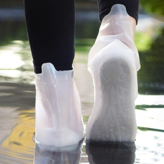 1 Pair Rainproof Shoe Covers Waterproof Anti-Puncture Wear-Resistant Non-Slip Shoe Protectors Outdoor Rain Shoe Gear