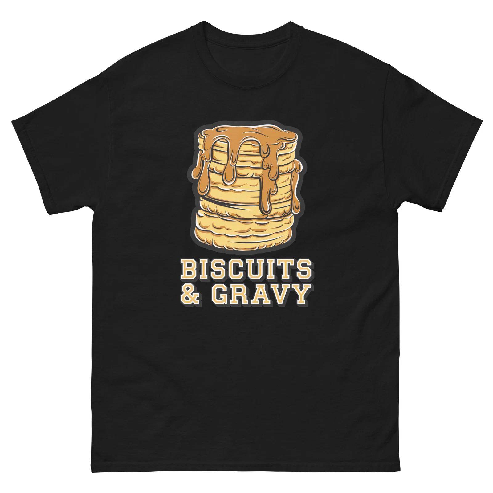 Biscuits and Gravy Lover Food Image Cartoon Funny T-Shirt Shirt L