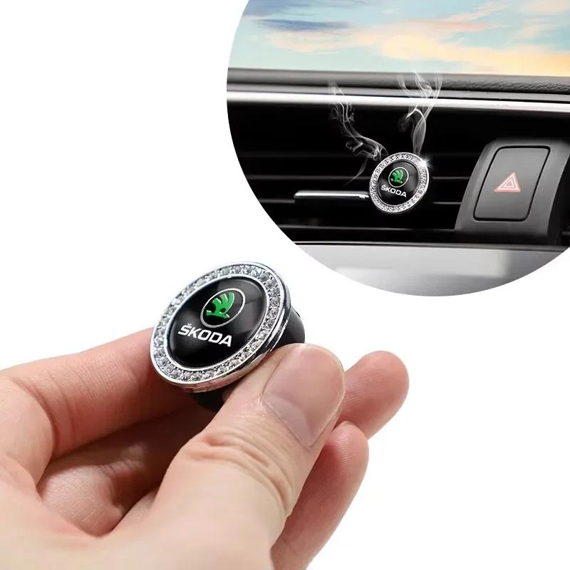 ycpry6 Car Freshener Solid Perfume Air Conditioner Vent Mount Clip For Skoda Fabia Kamiq Octavia Rapid Kodiaq Karoq Superb Enyaq Yeti