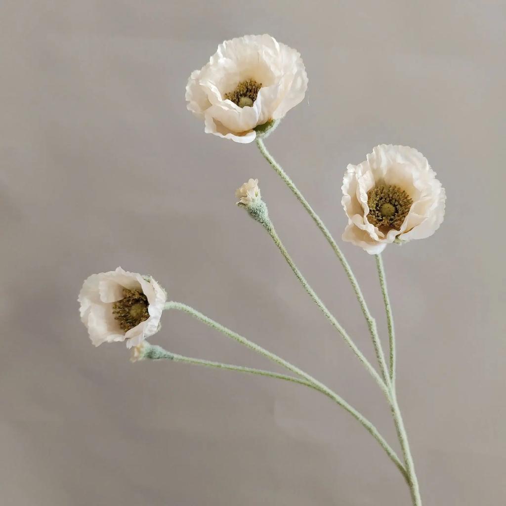 Artificial Flowers Long Stem Fake Poppy Silk Flowers Housewarming Garden Home Table Wedding DIY Wedding Party Bouquet Decoration
