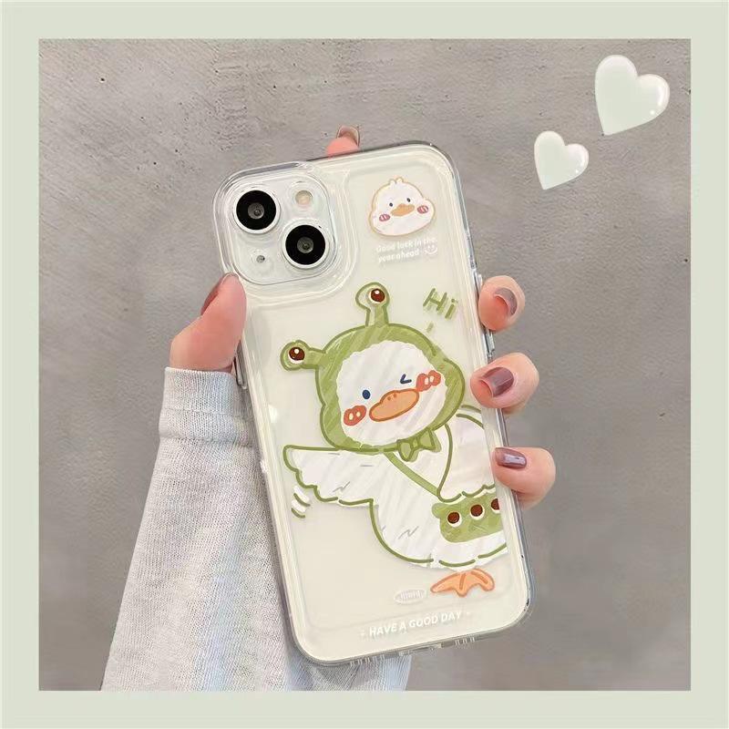 

Cute Green Duck iPhone Case for 12, 13, 14 Plus, 15 Pro, 16 Pro iPhone 16 Pro