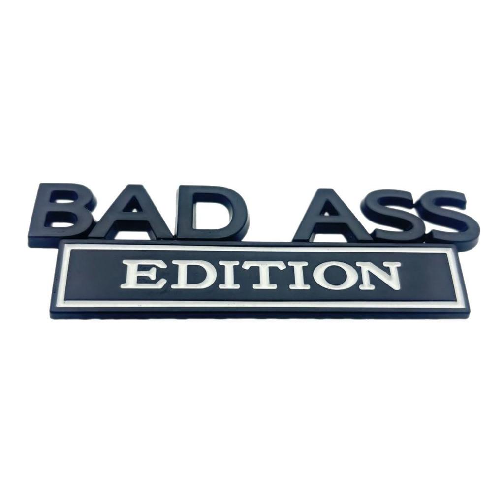 BAD ASS Car Logo Emblem: Metal Edition Rear Body Sticker
