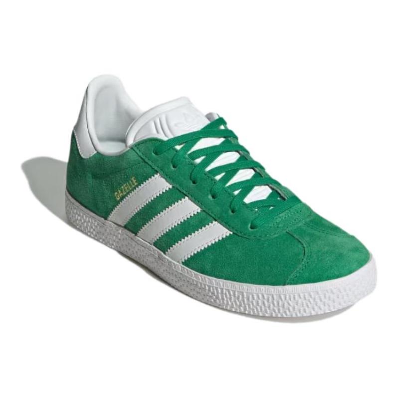 Adidas Originals GAZELLE Low Top Kids' Skateboarding Shoes Green White Teenagers Sneakers IE5612