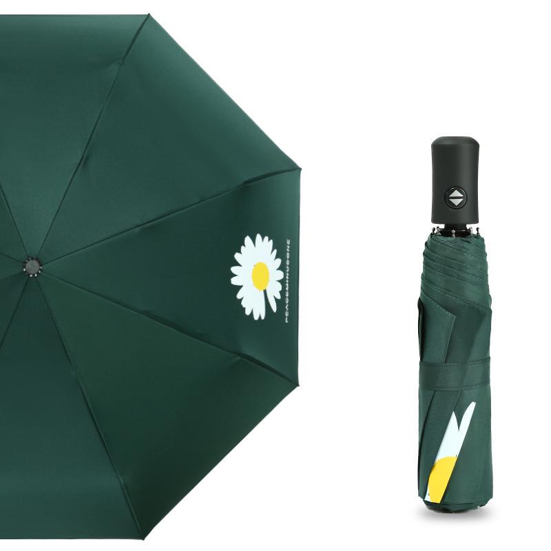 Guarda-chuva Automático Triplo de Sol com Estilo Fresco – Logotipos Personalizáveis para Proteção contra Sol e Chuva