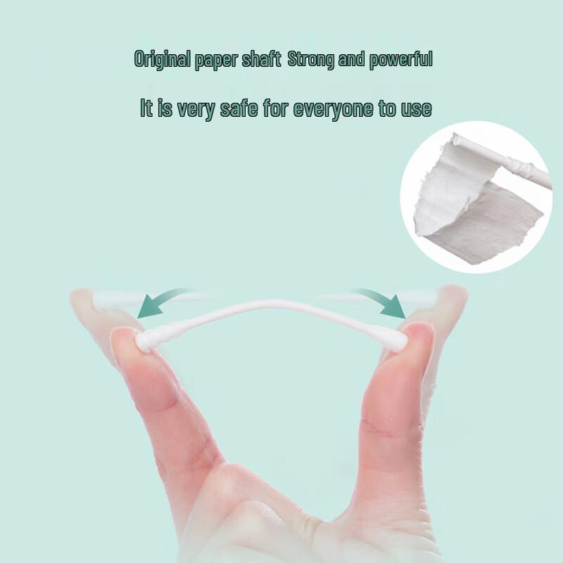 Camellia G10007 Double-Ended Paper Stick Cotton Swabs - 5 Boxes (1000 Count)