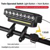 High Brightness Bicycle Front Light USB Rechargeable Cycling Headlights Bicycle Bell Light  Night