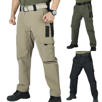 Men's Overalls Drawstring  Multi Pocket Casual Pants Hiking Pants Cotton Twill Pants