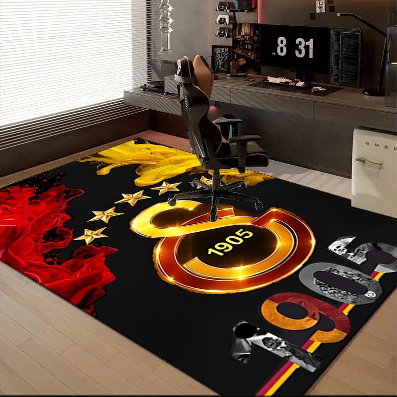 Galatasaray Football Club Crest Rug Office Floor Mat - Machine Washable for Bedroom, bedroom, livingroom, Room Decor Fan Gifts Christmas