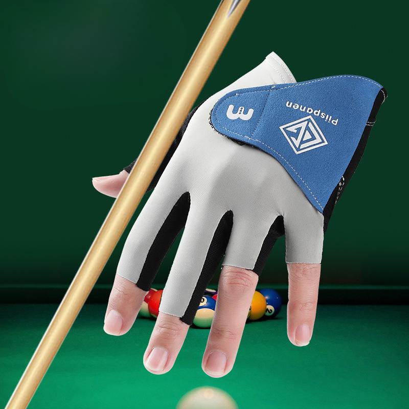 Billiards Gloves High End Three Finger Gloves with Finger Exposed Anti Slip Wear Resistant Ice Silk Breathable