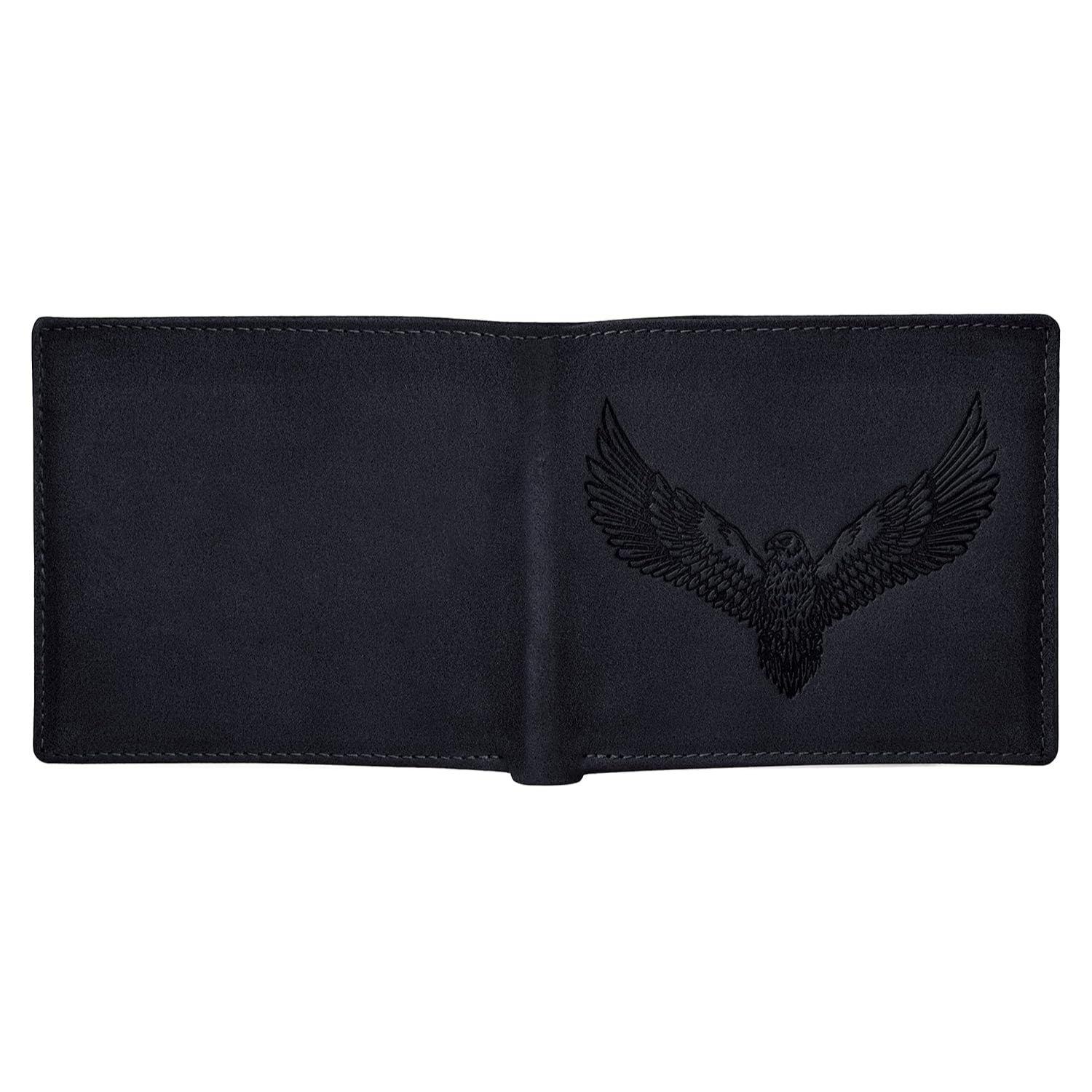 Мужской винтажный черный кожаный кошелек Zeus — фото 5