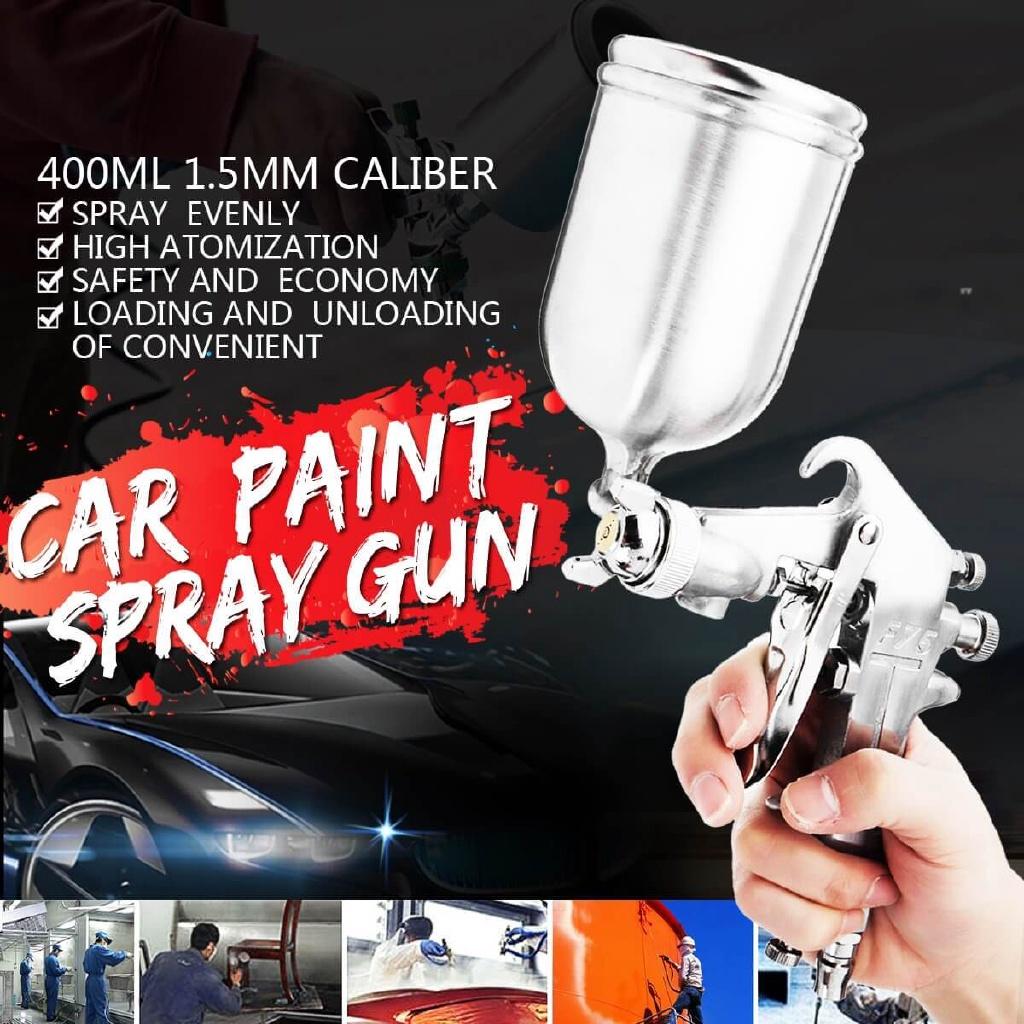 1.5mm Stainless Steel Nozzle Auto Cars Painting Professional Feed Spray Paint Sprayer Airbrush Set For Spot Repair 400ML
