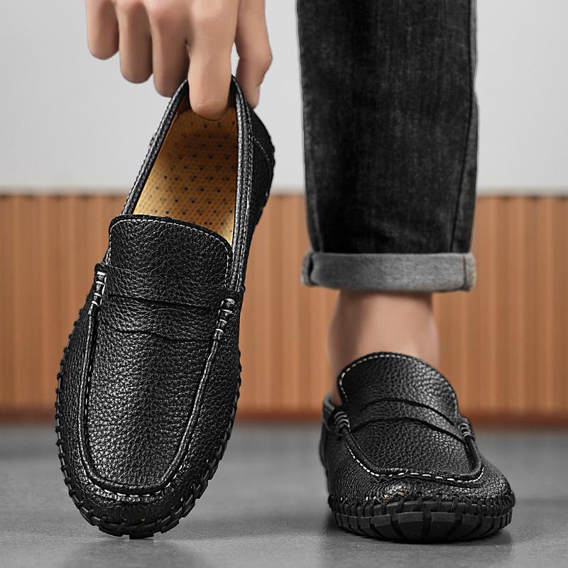 Fashion Classic Wedding Dress Moccasins  Soft Men's Leather Slip On Flats Elegantes Male Driving Loafers Handmade Outdoor Business Shoes
