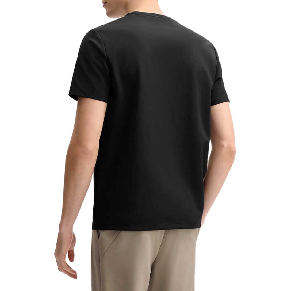 Fila Blue Series Simple Casual Daily Versatile Comfortable Knit Short Sleeve T-Shirt Men Tops Black F11M512101F-BK