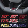 1pcs 3D Metal ST RS Letter  Car Steering Wheel Emblem Decoration Sticker Auto Accessories