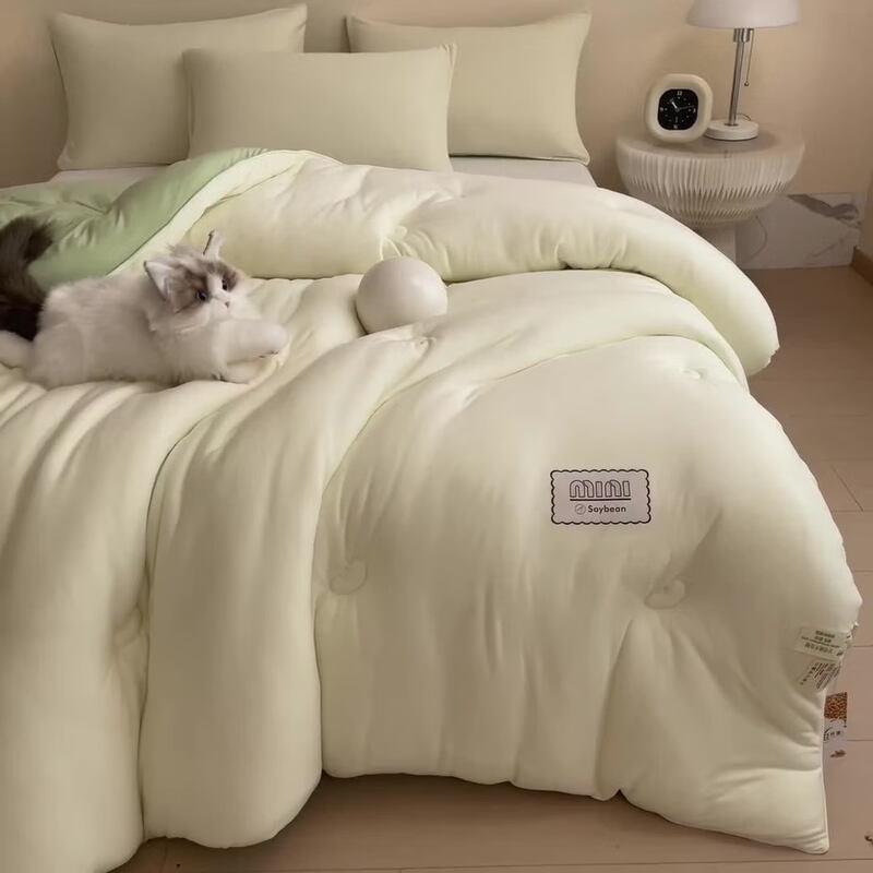 Всесезонное хлопково-льняное стеганое одеяло mling