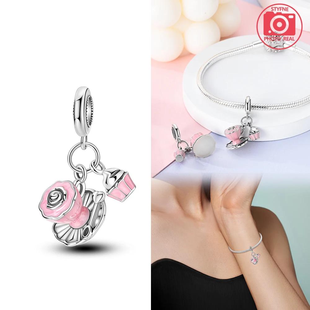 copper Colors Teacup Teapot Bead Charms for Dangle Pendant Bead Jewellery Bead Charms New Gifts for Women High Quality