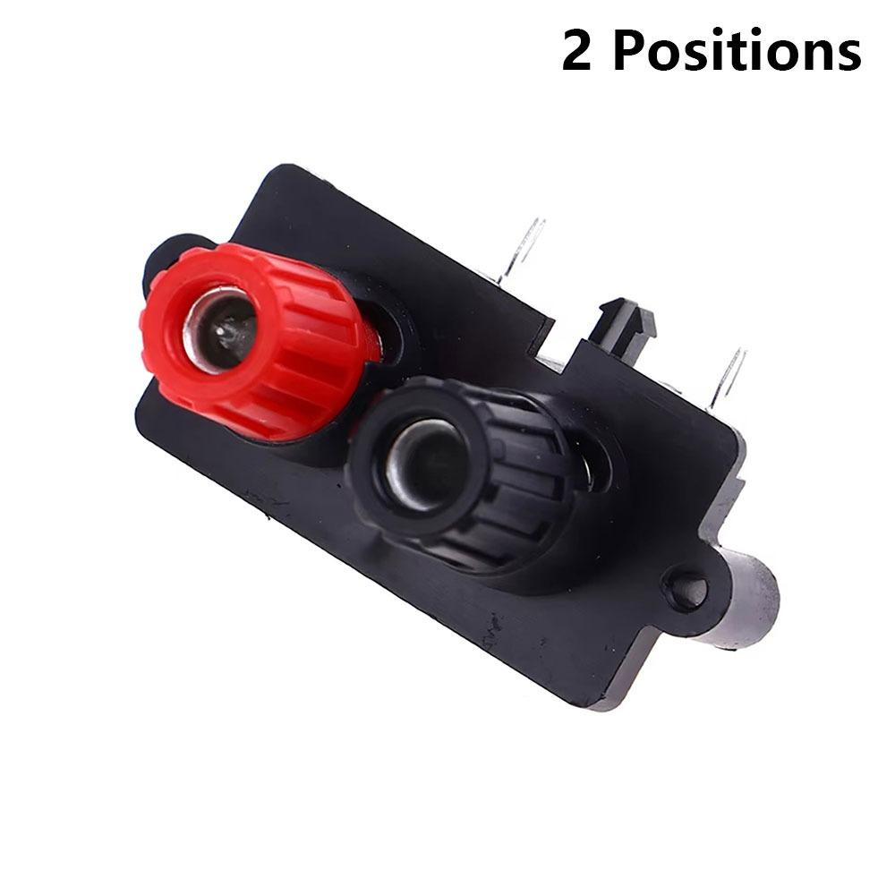1Pcs 2/4/6 Positions Audio Terminal Block External Audio Jack Bend Pin Speaker Banana Plug 4mm Socket Connector Screw Post