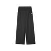 Skechers Sports Alliance Series Mid-Rise Breathable Casual Wide-Leg Knitted Sports Pants Women Pants Carbon-Black L424W023-0018