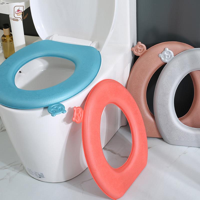 1 Stück EVA Wasserdichte Toilettensitzabdeckung Verdickt Ganzjahres-Universelle Toilettensitzauflage Klebeart Toilettenauflage Zubehör