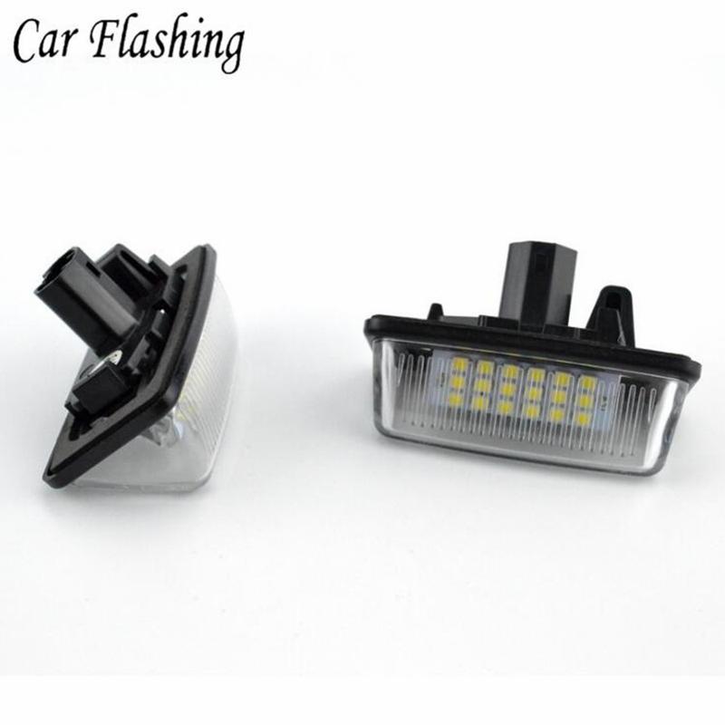 CanBus LED License Plate Lights For Toyota Corolla E11 Crown S180 Starlet EP91 Vios Previa ACR50 GSR50 number plate lamp