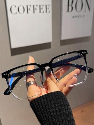 Ladies' Eyes Men's Eyes Fashion Black-rimmed Glasses Anti-blue Eyes