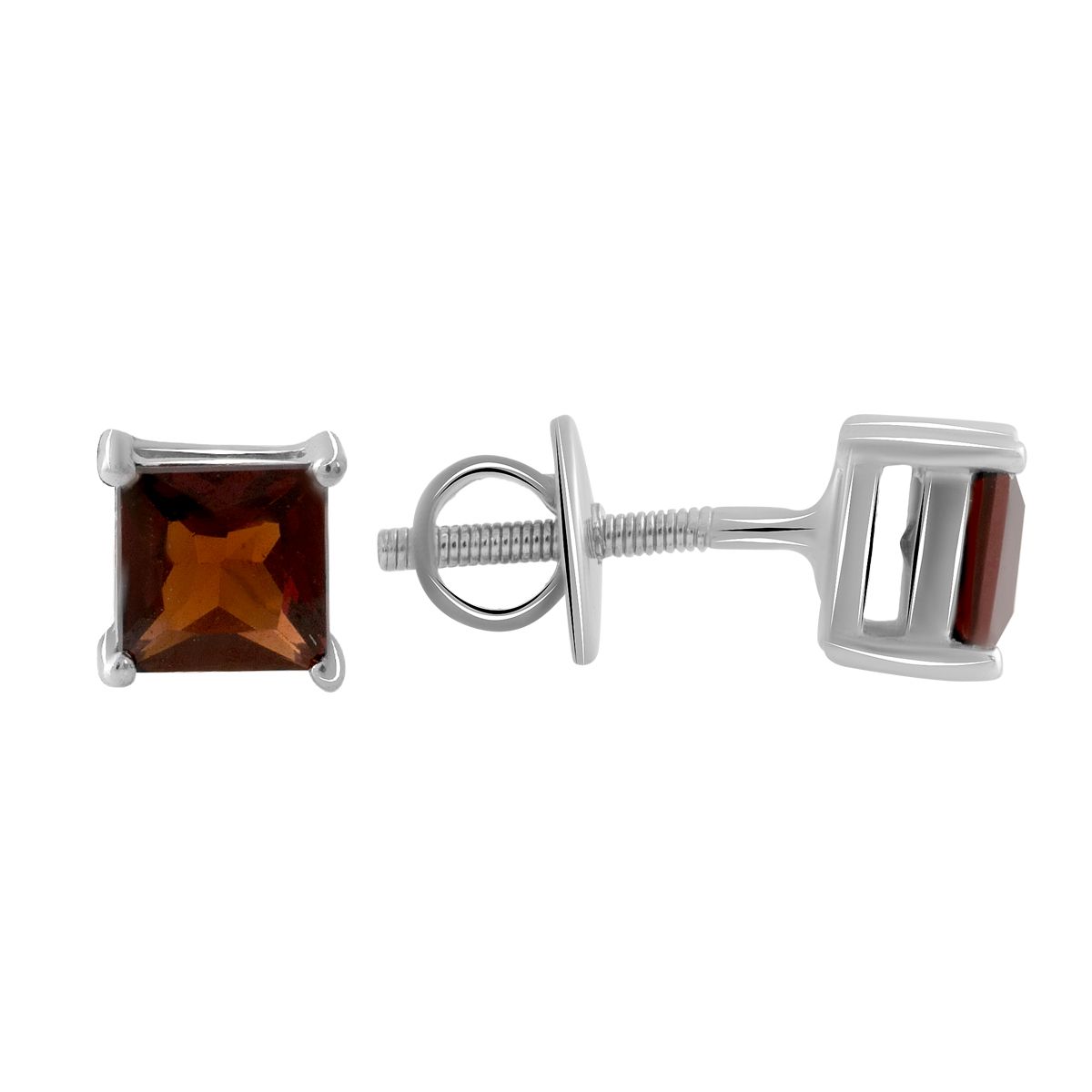

Срібні сережки з натуральним гранатом 1.638ct (2058779) темні цукерки apple червоний колір