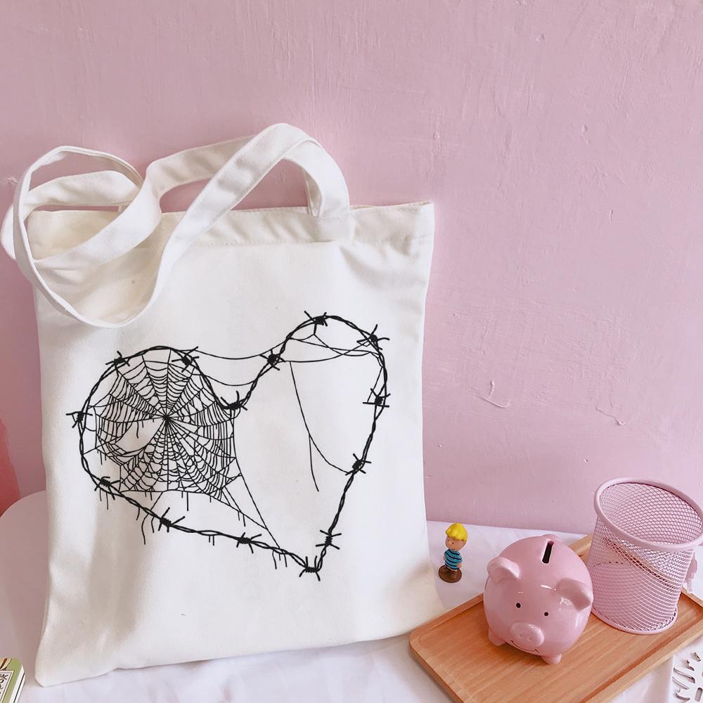 Готическая сердце повседневная школьная сумка в стиле хип-хоп темная женская сумка — фото 3