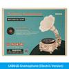 Robotime Rokr DIY Hand Retro Decoration Crank Classic Gramophone 3D Wooden Puzzle Building Kits Toy Gift for Adults Teens LKB01D