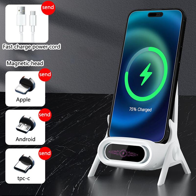 Mini Chair Cordless Charger Stable Support Desktop Phone Stand Tabletop Ornament High Performance Portable 3 In 1 Fast Charger