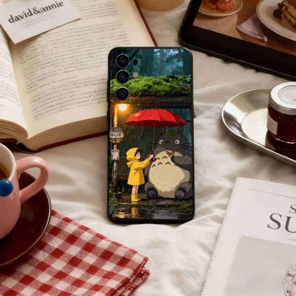 My Neighbor Totoro Phone Case Soft Black For Samsung S25,S24,S21,S22,S23,S30,Ultra,S20,Plus,Fe,Lite