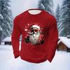 Herre Juleprint Rund Hals Langermet Topper Herre Sport Stor Størrelse Casual Rund Hals Topper